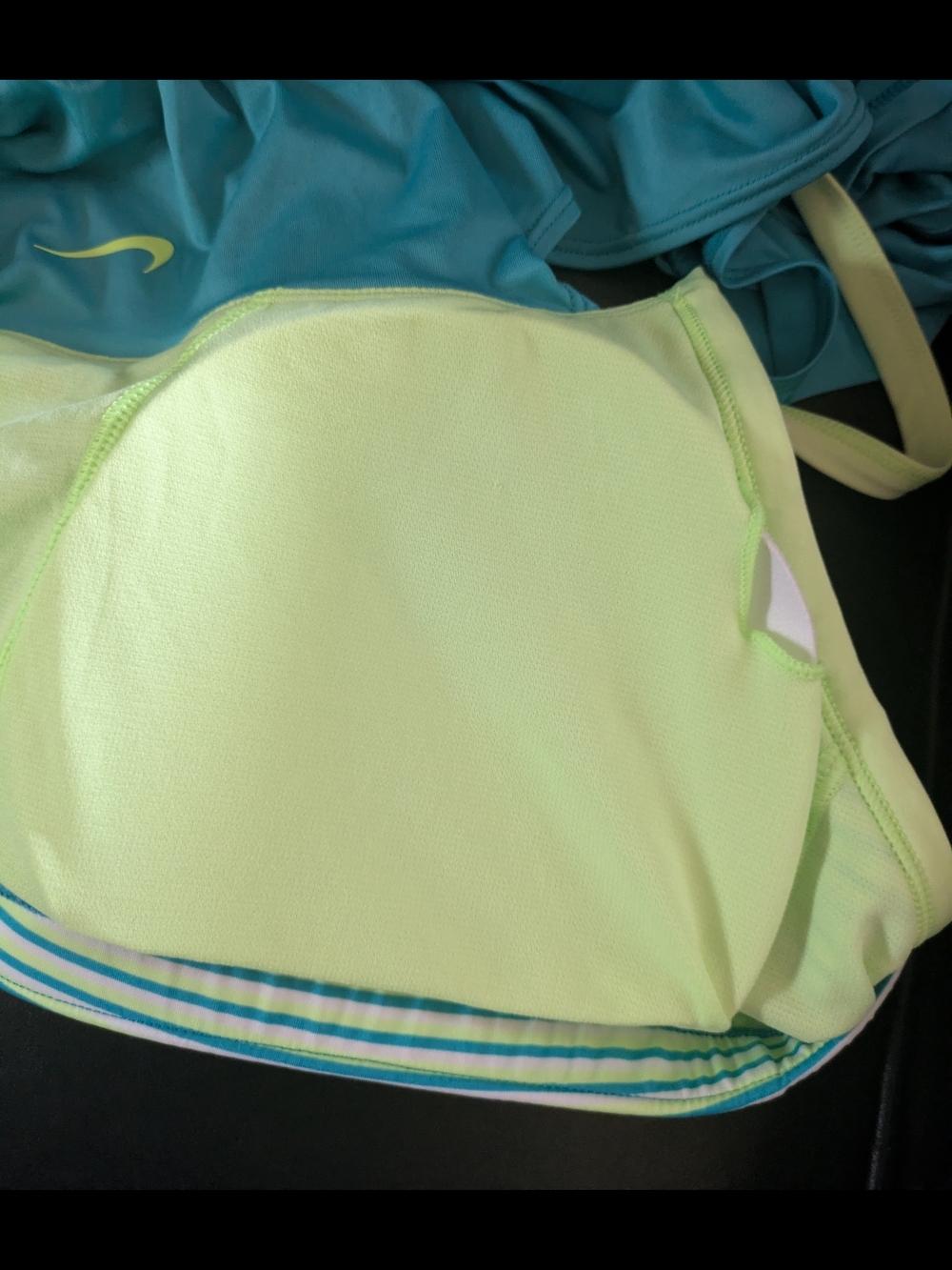 Nike Teal & Mint Striped Bandeau Tankini Top 2X NWT - Picture 3 of 6